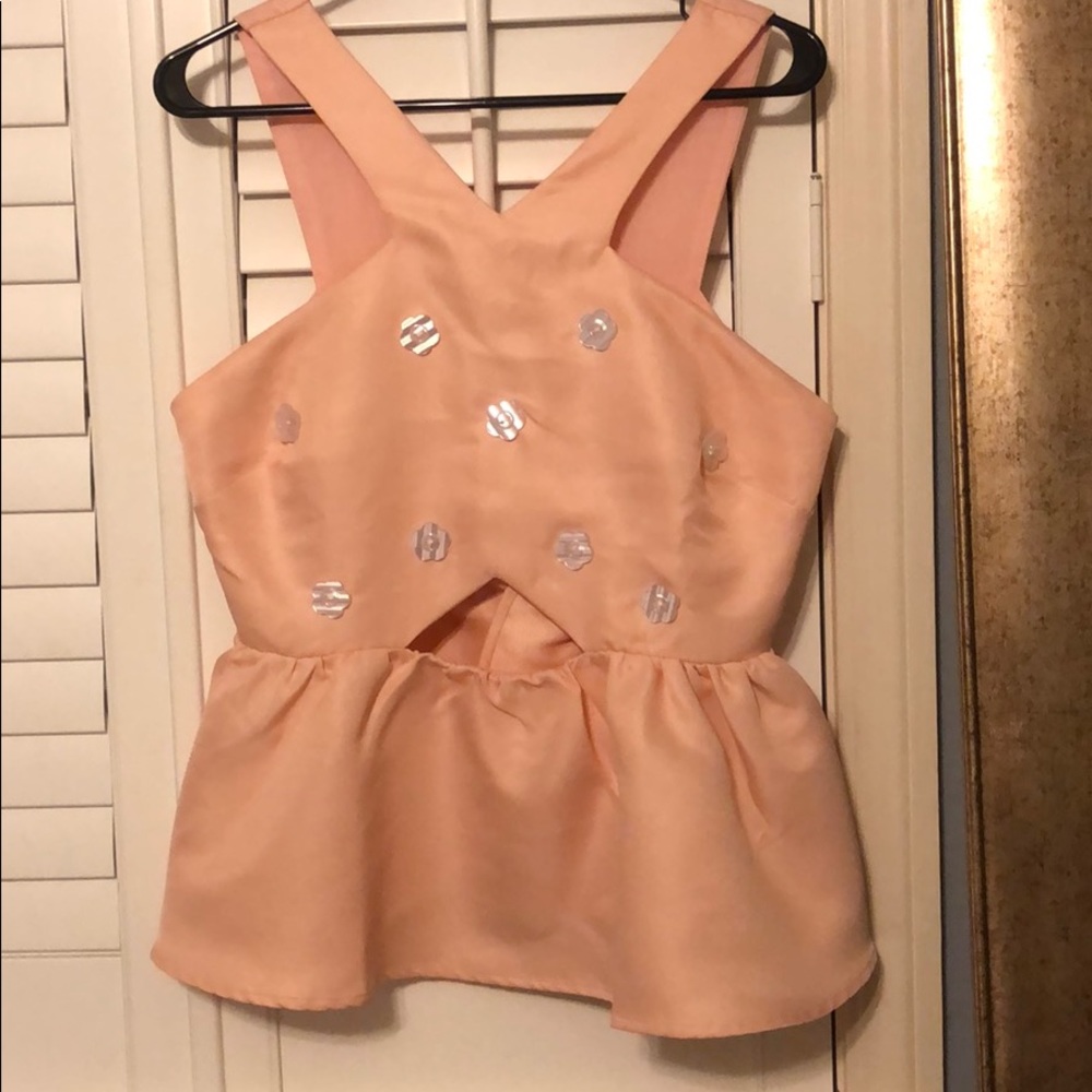Endless rose pink embellished top